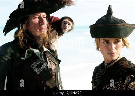 GEOFFREY RUSH, Keira Knightley, PIRATEN DER KARIBISCHEN MEERE: AM ENDE DER WELT, 2007 Stockfoto