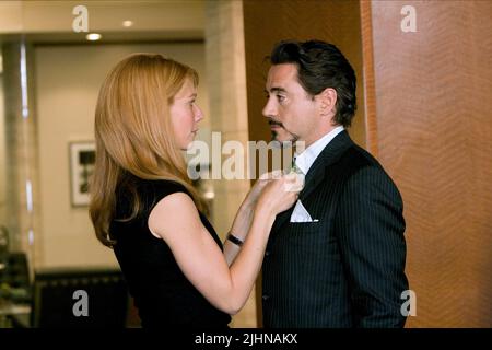 GWYNETH PALTROW, Robert Downey jr., IRON MAN, 2008 Stockfoto