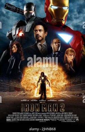 SCARLETT JOHANSSON, Robert Downey Jr., Mickey Rourke, Don Cheadle, GWYNETH PALTROW, Plakat, IRON MAN 2, 2010 Stockfoto