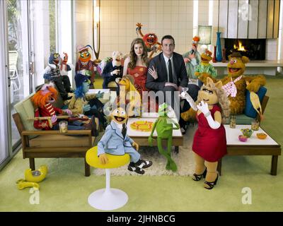 ZÄHNE, JANICE, PFEFFER, ZOOT, STATLER, WALTER, ADAMS, TIER, FROSCH, SEGEL, BECHER, ROLLER, SCHWEINCHEN, BÄR, DIE MUPPETS, 2011 Stockfoto