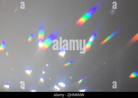 Prism-Lichtspektrum Photo Overlay; Regenbogeneffekt Stockfoto