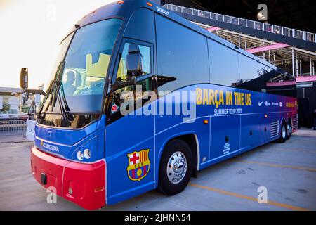 Fort Lauderdale, FL, USA. 19.. Juli 2022. Internationales Freundschaftsspiel zwischen Inter Miami CF und dem FC Barcelona im DRV Pink Stadium in Florida, USA. Kredit: Yaroslav Sabitov/YES Market Media/Alamy Live Nachrichten Stockfoto