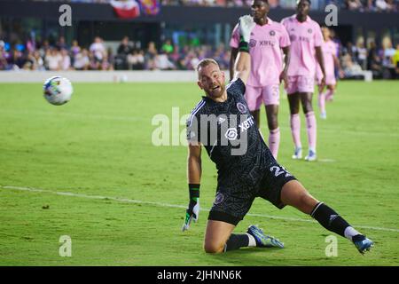 Fort Lauderdale, FL, USA. 19.. Juli 2022. 21 Nick Marsman G Inter Miami CF beim internationalen Freundschaftsspiel zwischen Inter Miami CF und FC Barcelona im DRV Pink Stadium in Florida, USA. Kredit: Yaroslav Sabitov/YES Market Media/Alamy Live Nachrichten Stockfoto