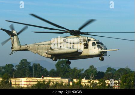 USMC CH-53E Super Hengst landete bei MCAS Miramar, Kalifornien Stockfoto