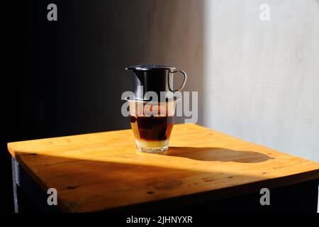 Vietnam Drip Coffee, Coffee Shop, Coffee Vietnam Stockfoto