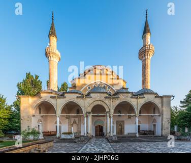 Moschee in Jewpatoria auf der Krim Juma Jami oder Khan-Jami auch als Freitagsmoschee bekannt. Erbaut zwischen 1552 und 1564 Stockfoto