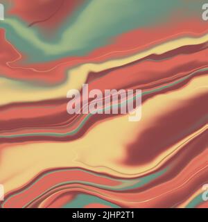 Abstrakter Hintergrund mit Farbe Scheidung Effekt. Grün-gelbe und braune Flecken. Simulation eines Steinschliffs. Grafikbild. Stockfoto