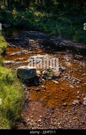 Ein Moorbach auf den North York Mooren in der Nähe von Goathland Stockfoto