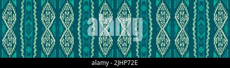 Klassisches Tribal-Band. Nahtloser ethnischer Hintergrund. Art azteken Muster. Peruanisch-amerikanisches Ornament. Abstraktes Tribal-Band. Traditionelles navajo-Design Stockfoto