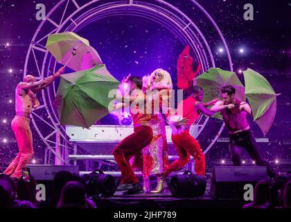 AUSTIN, TX - 19. JULI: Laganja Estranja spielt auf der Bühne während RuPauls Drag Race Werq The World Tour 2022 bei ACL Live am 19. Juli 2022 in Austin, Texas.(Foto: Maggie Boyd/SipaUSA) Quelle: SIPA USA/Alamy Live News Stockfoto