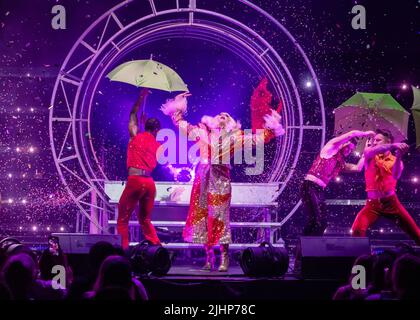 AUSTIN, TX - 19. JULI: Laganja Estranja spielt auf der Bühne während RuPauls Drag Race Werq The World Tour 2022 bei ACL Live am 19. Juli 2022 in Austin, Texas.(Foto: Maggie Boyd/SipaUSA) Quelle: SIPA USA/Alamy Live News Stockfoto