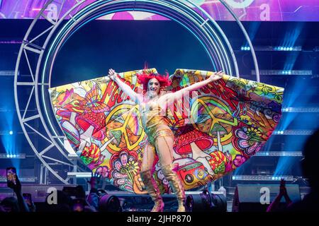 AUSTIN, TX - 19. JULI: Laganja Estranja spielt auf der Bühne während RuPauls Drag Race Werq The World Tour 2022 bei ACL Live am 19. Juli 2022 in Austin, Texas.(Foto: Maggie Boyd/SipaUSA) Quelle: SIPA USA/Alamy Live News Stockfoto
