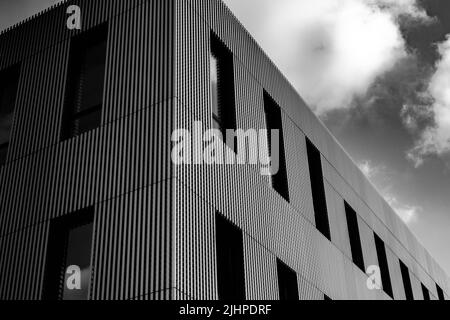 Abstrakter Rand eines Gebäudes auf dem Campus von osnabruecks westerberg Stockfoto