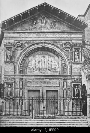 Historisches Foto (ca 1880) der Kirche San Bernardino, Perugia, Umbrien, Italien / Historisches Foto der Kirche San Bernardino, Perugia, Umbria, Italien, Historisch, Digital restaurierte Reproduction einer Originalvorlage aus dem 19. Jahrhundert, das Originaldatum nicht bekannt, Stockfoto