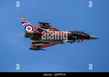 Royal Air Force Typhoon-Anzeigefelder Stockfoto
