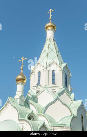 Die orthodoxe Allerheiligen-Kirche in Straßburg ist dem Moskauer Patriarchat angeschlossen. Elsass, Straßburg, Frankreich. Stockfoto