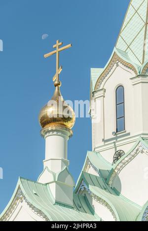 Die orthodoxe Allerheiligen-Kirche in Straßburg ist dem Moskauer Patriarchat angeschlossen. Elsass, Straßburg, Frankreich. Stockfoto