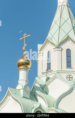 Die orthodoxe Allerheiligen-Kirche in Straßburg ist dem Moskauer Patriarchat angeschlossen. Elsass, Straßburg, Frankreich. Stockfoto