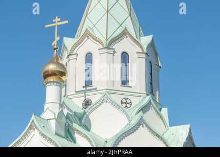 Die orthodoxe Allerheiligen-Kirche in Straßburg ist dem Moskauer Patriarchat angeschlossen. Elsass, Straßburg, Frankreich. Stockfoto