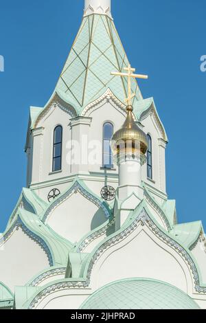 Die orthodoxe Allerheiligen-Kirche in Straßburg ist dem Moskauer Patriarchat angeschlossen. Elsass, Straßburg, Frankreich. Stockfoto