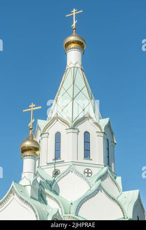 Die orthodoxe Allerheiligen-Kirche in Straßburg ist dem Moskauer Patriarchat angeschlossen. Elsass, Straßburg, Frankreich. Stockfoto