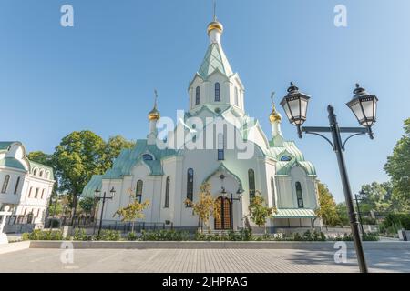 Die orthodoxe Allerheiligen-Kirche in Straßburg ist dem Moskauer Patriarchat angeschlossen. Elsass, Straßburg, Frankreich. Stockfoto