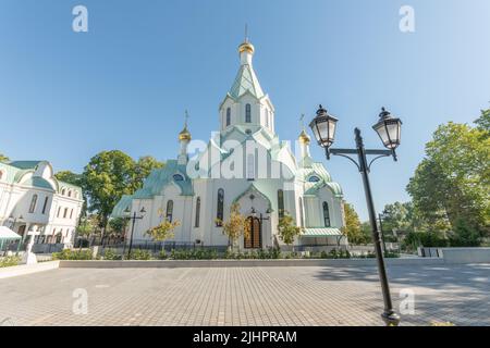Die orthodoxe Allerheiligen-Kirche in Straßburg ist dem Moskauer Patriarchat angeschlossen. Elsass, Straßburg, Frankreich. Stockfoto