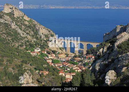 France, Bouches-du-Rhône (13) Marseille, Le Rove calanque de La Vesse / France, Bouches-du-Rhône Marseille, The Rove calanque of La Vesse Stockfoto