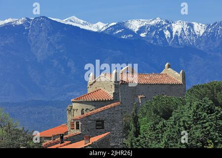 France, Pyrénées-Orientales (66) Arboussols, l'église Notre-Dame des Escaliers est située au hameau de Marcevol / France, Pyrénées-Orientales Arboussols, die Kirche Notre-Dame des Escaliers befindet sich im Weiler Marcevol Stockfoto