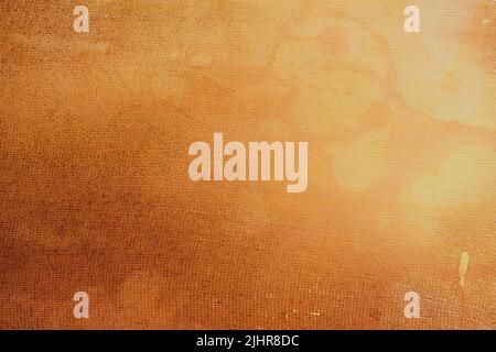 Braun bemalter Aquarellhintergrund auf verspotteten Papiertextur Stockfoto