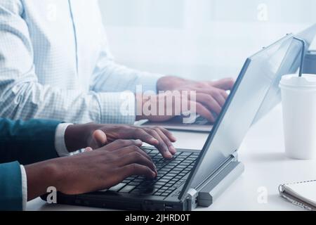 Website SEO Optimierung mit neuen Technologien Stockfoto