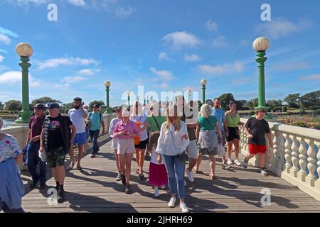 Pier und Marine Lake, Southport, Sefton Council, Lancashire, England, UK, PR8 1DB Stockfoto