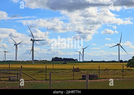 Windpark Fraisthorpe, Bridlington, East Yorkshire, England Stockfoto