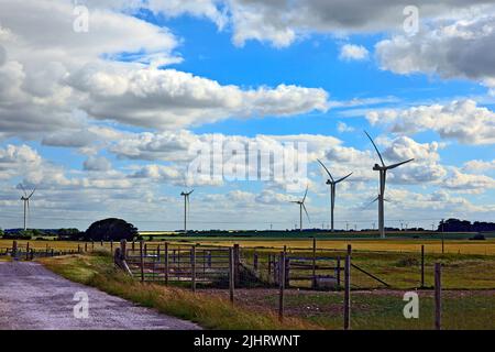 Windpark Fraisthorpe, Bridlington, East Yorkshire, England Stockfoto