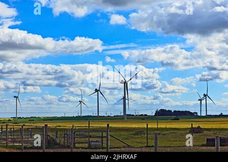 Windpark Fraisthorpe, Bridlington, East Yorkshire, England Stockfoto