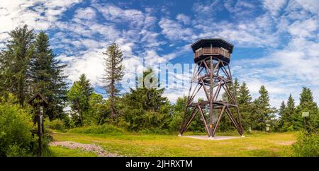 Anna Aussichtsturm auf Anensky Hügel, das Orlicke Gebirge, Tschechische republik Stockfoto