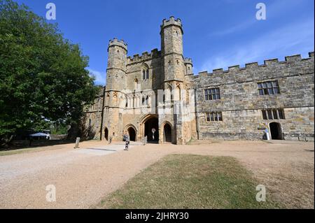 Battle, East Sussex, UK-July 20 2022: Torhaus in Battle Abbey in East Sussex. Stockfoto