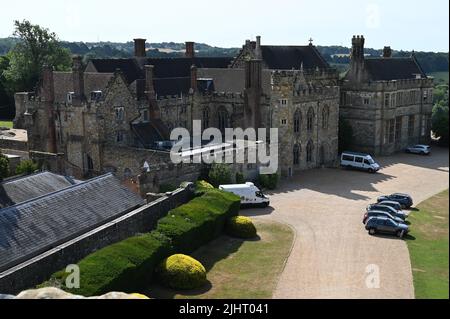 Battle, East Sussex, UK-July 20 2022: Äbte-Halle in Battle Abbey in East Sussex. Stockfoto