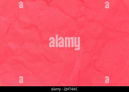 Rot zerknittert Papier Textur Hintergrund. Stockfoto