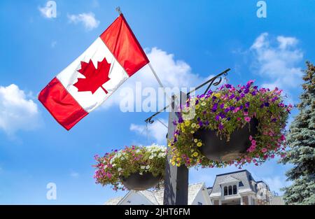 Landschaftlich reizvoller Urlaubsort Unionville Dorf und Altstadt in Markham Ontario. Stockfoto