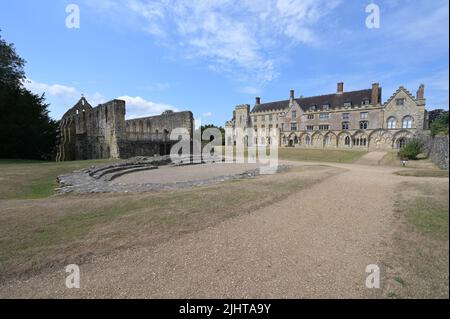 Battle Abbey und große Halle der Äbte in Battle in East Sussex. Stockfoto