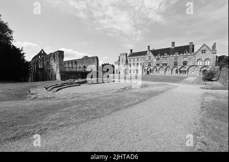 Battle Abbey und große Halle der Äbte in Battle in East Sussex. Stockfoto