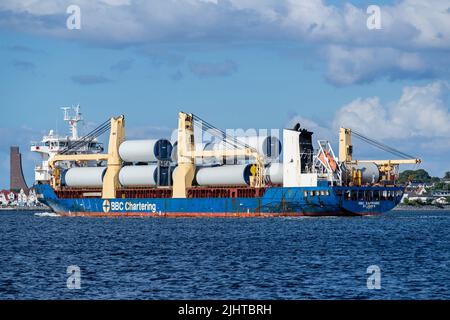 Stückgutschiff BBC SAPPHIRE in der Kieler Förde Stockfoto