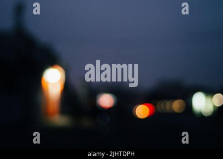 Bokeh verschwimmende urbane Farben Konzept. Stockfoto