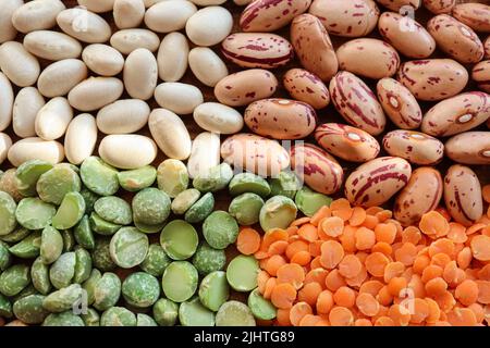 Vielzahl von Hülsenfrüchte Stockfoto