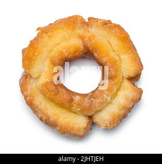 Old Fashion Cake Donut Auf Weiß Geschnitten. Stockfoto