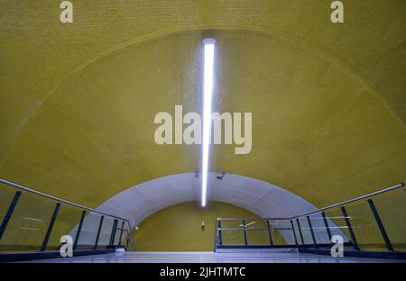 U-Bahn-Station Ñuñoa, Linie 6, Santiago Metro Stockfoto