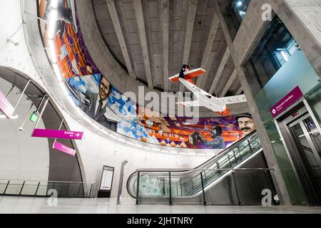 Metro-Station Cerrillos, Linie 6, Santiago Chile Stockfoto