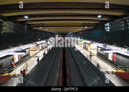 Vicente Valdes Station, Linie 4, Santiago Metro. Stockfoto