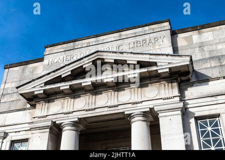 Außenansicht des neoklassischen Chats Palace Arts Centre in Homerton, London, Großbritannien Stockfoto